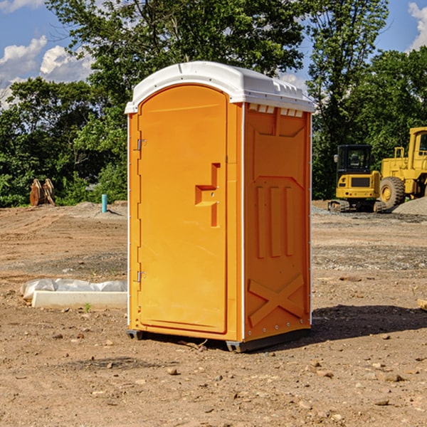 how often are the portable toilets cleaned and serviced during a rental period in Stookey IL